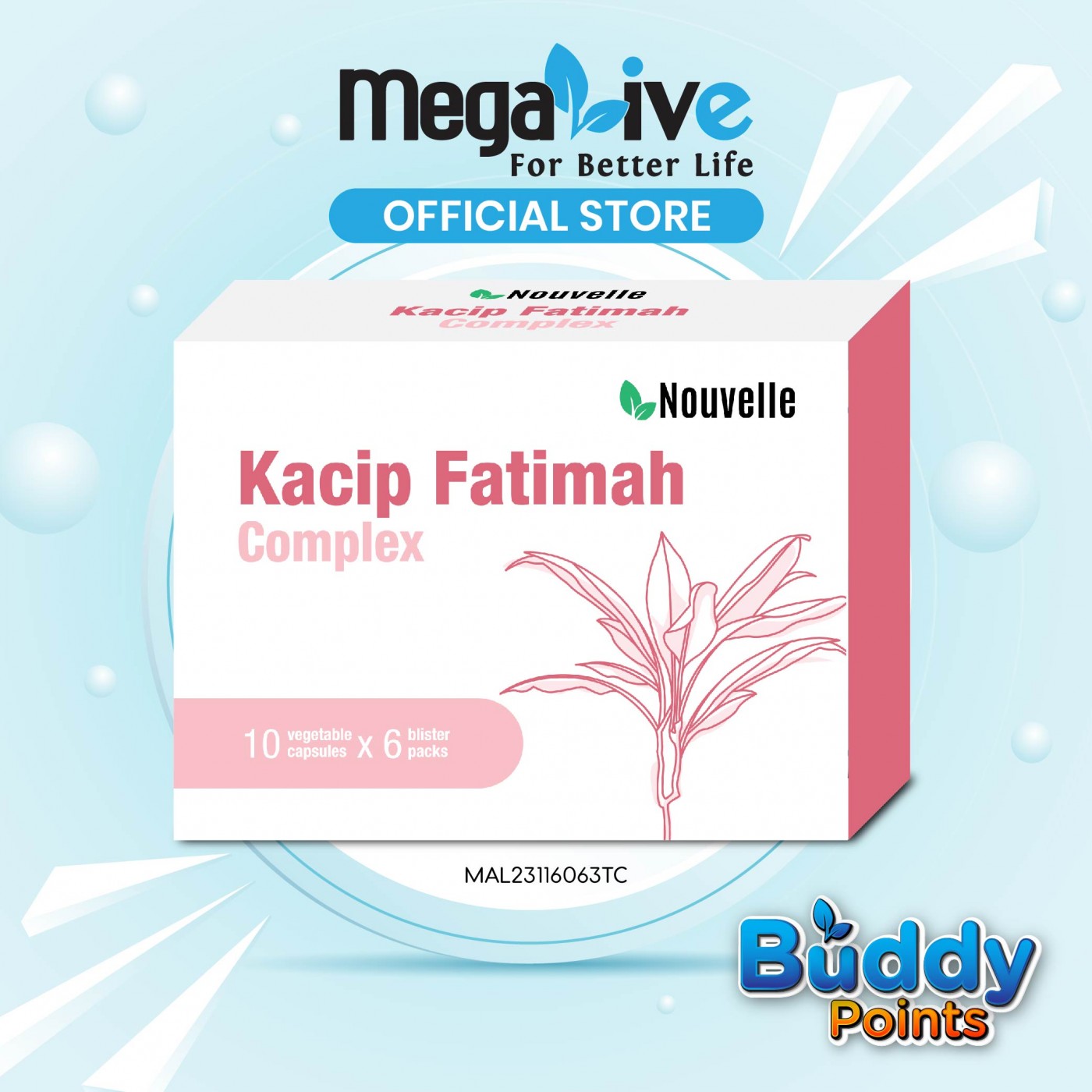 Nouvelle Kacip Fatimah Complex (6x10's blisters)